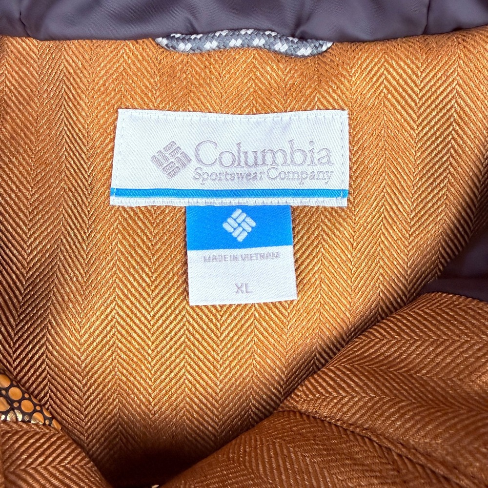 COLUMBIA Portland Point Parka Womens XL Brown‎ Herringbone Omni-Tech Hooded - Picture 11 of 13